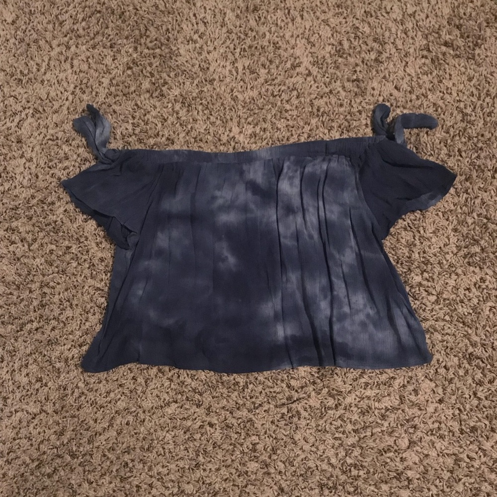Off The Shoulder Tie-Dye Crop Top